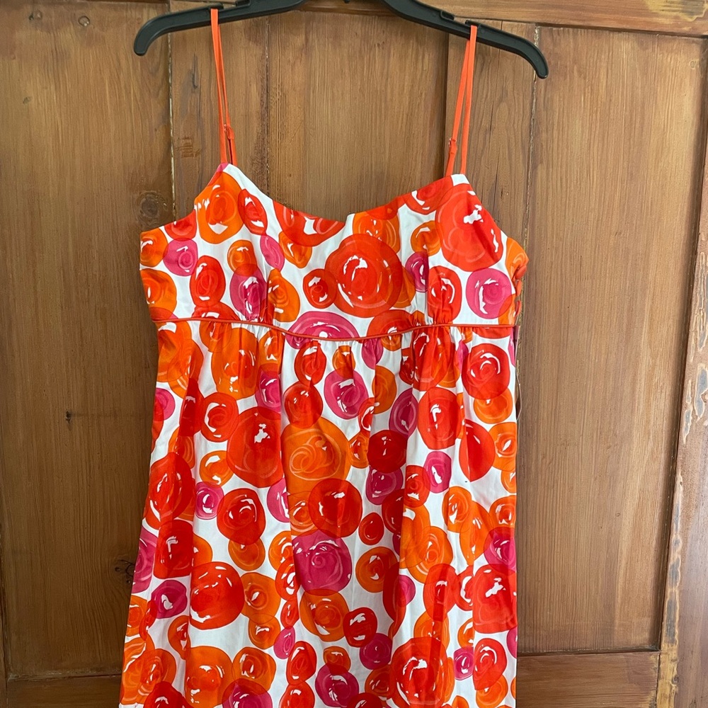 NWT Signature London Style Orange Pink Sun Dress 16